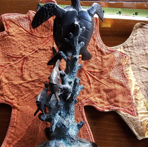 Bronze and mable decorative display.  Nautical theme. - Picture 3 of 8